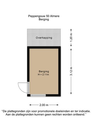 Floorplan - Peppengouw 50, 1351 ND Almere